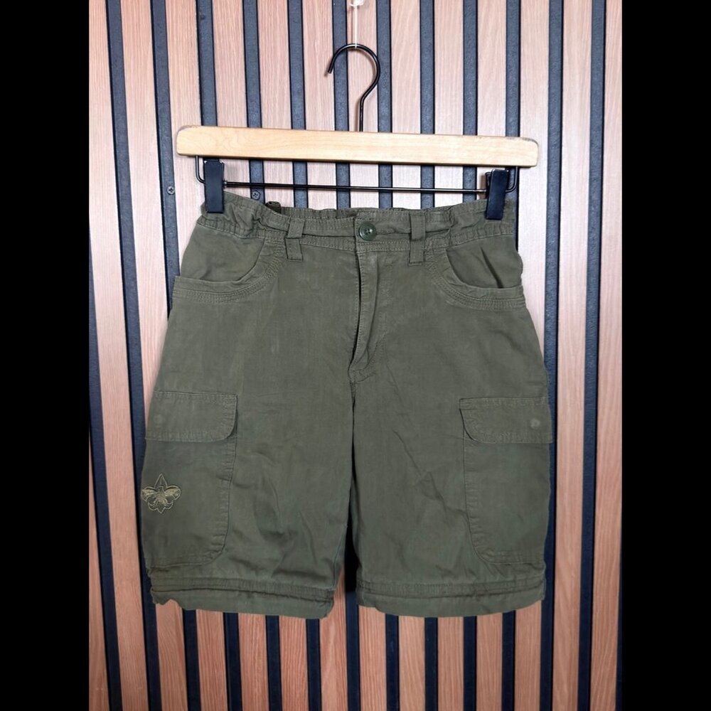 Boy Scouts of America Shorts 10 Youth Green Army Cargo Pockets
